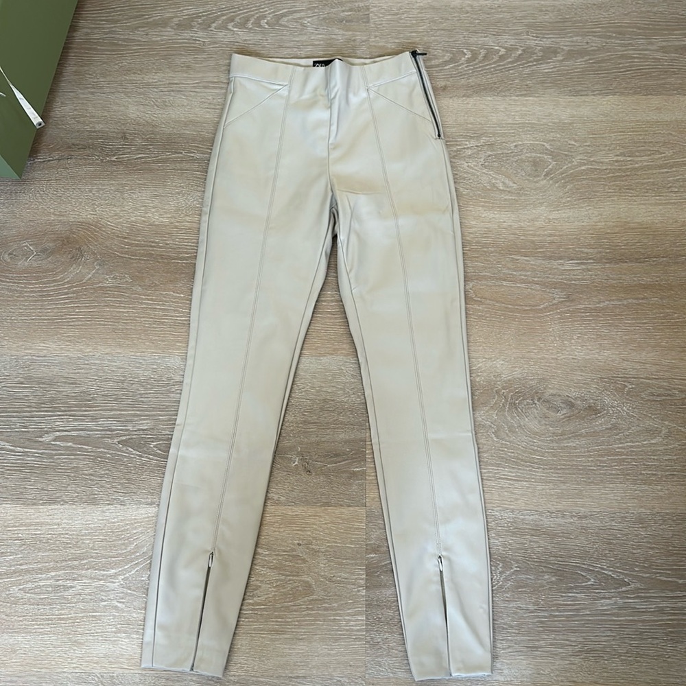 Zara vegan leather leggings